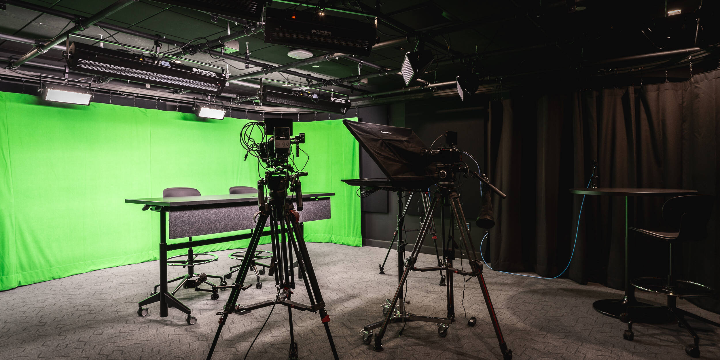 Newsroom with green screen